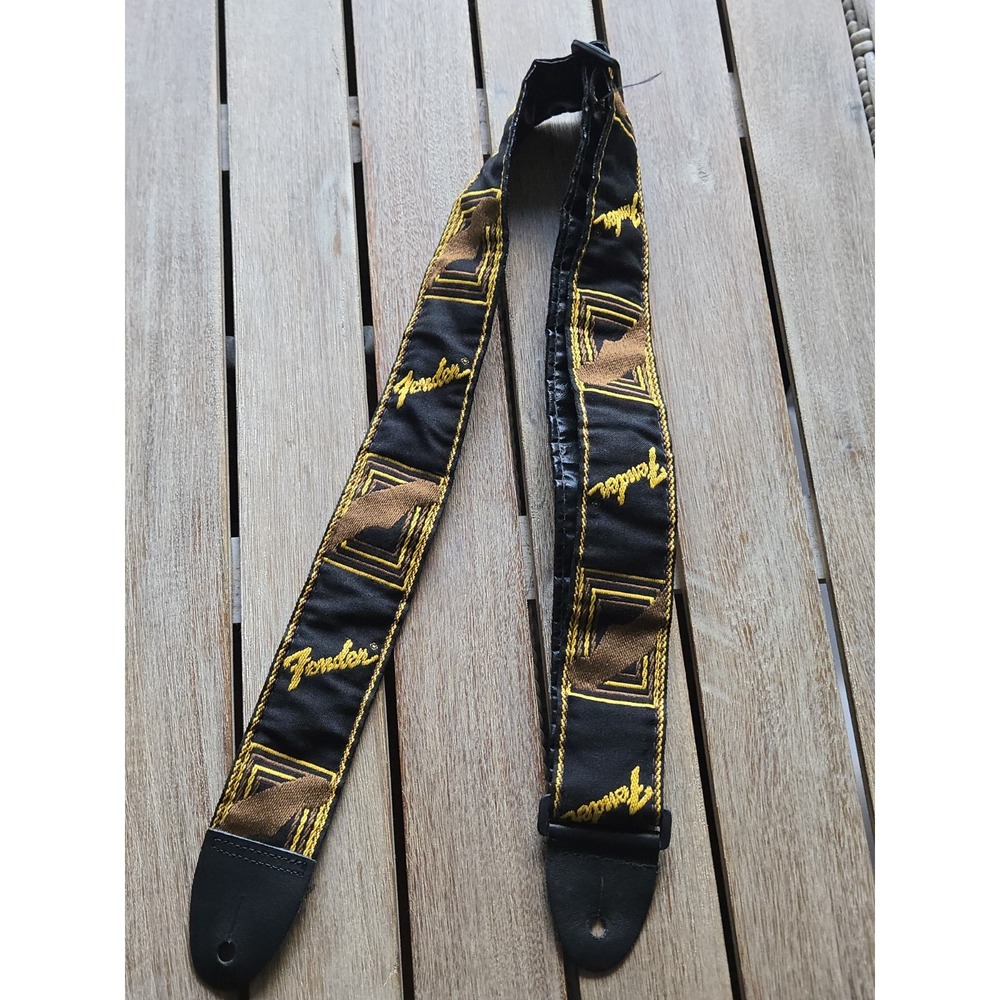 Vintage FENDER Guitar Strap Classic Case Candy Ace Style Woven Logo 1980s